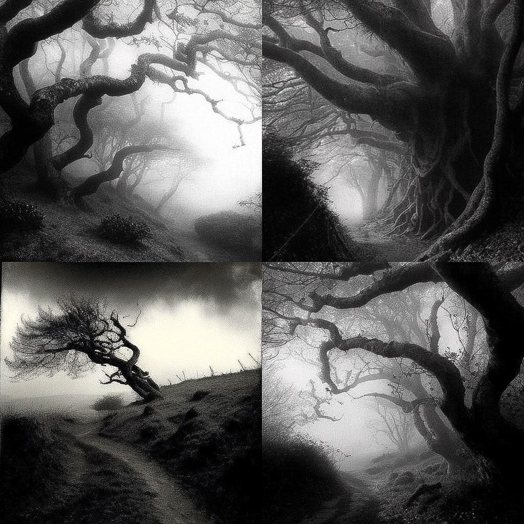 Fay Godwin style, Midjourney V4, render 1 of 4