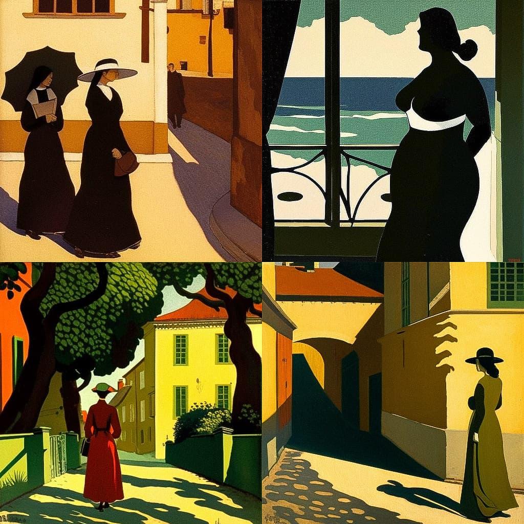 Felix Vallotton style, Midjourney V4, render 1 of 4
