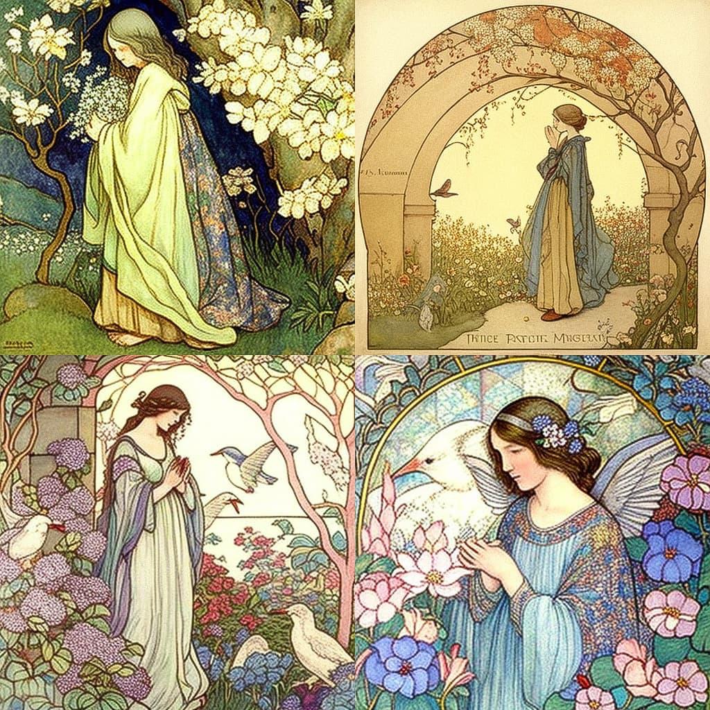 Florence Harrison style, Midjourney V4, render 1 of 4