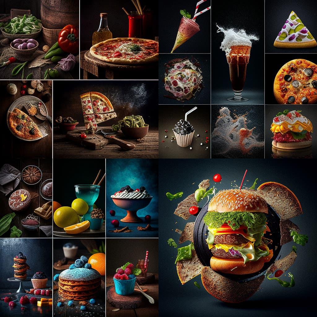 Food photography style, Midjourney V4, render 1 of 4