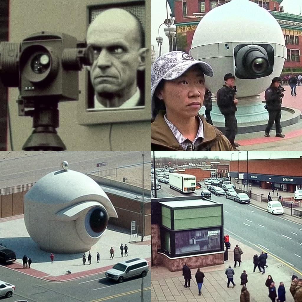 Footage from CCTV style, Midjourney V4, render 1 of 4