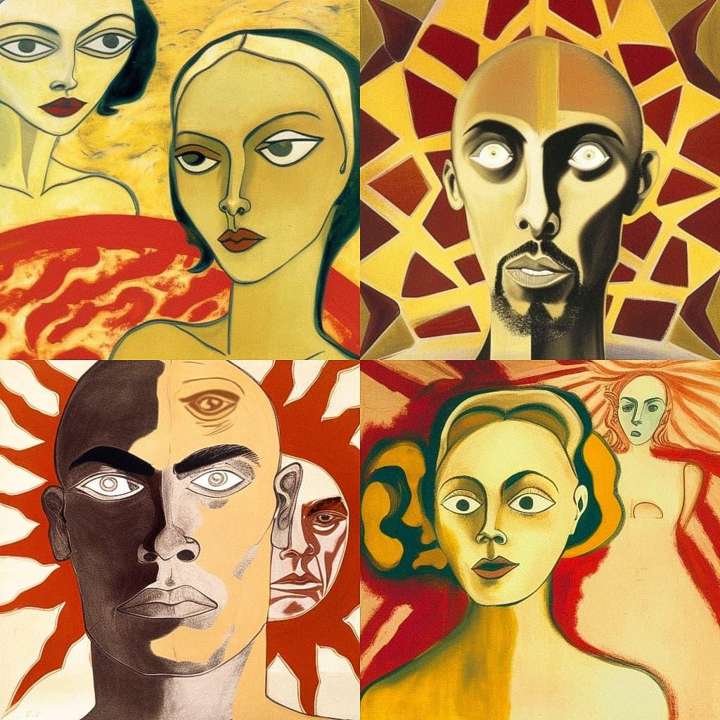 Francesco Clemente style, Midjourney V4, render 1 of 4