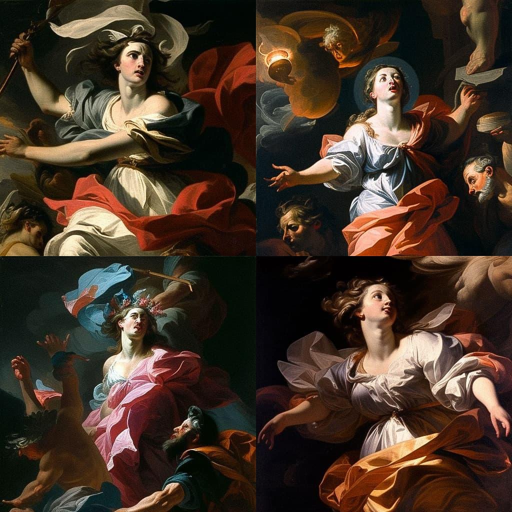 Francesco Solimena style, Midjourney V4, render 1 of 4