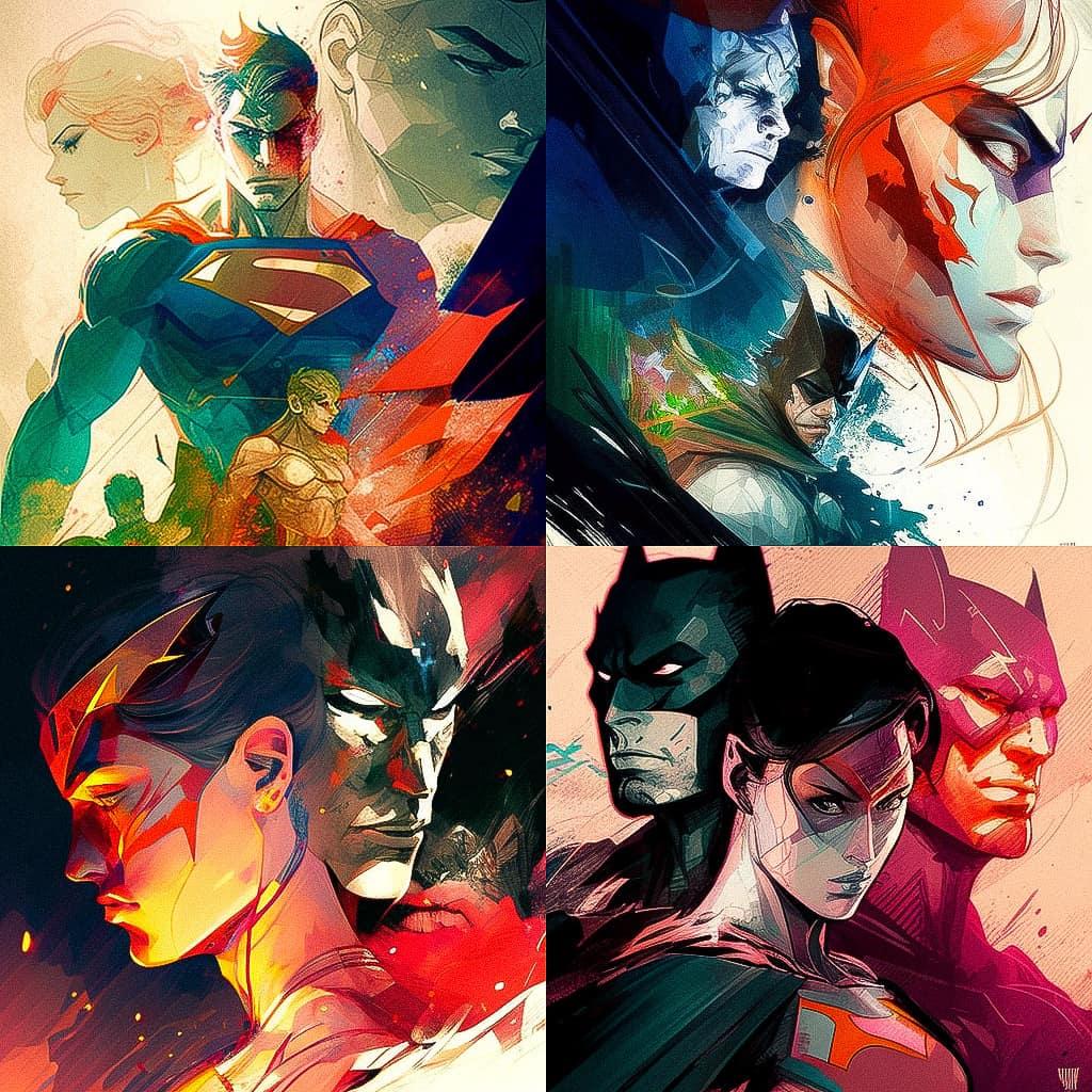 Francis Manapul style, Midjourney V4, render 1 of 4