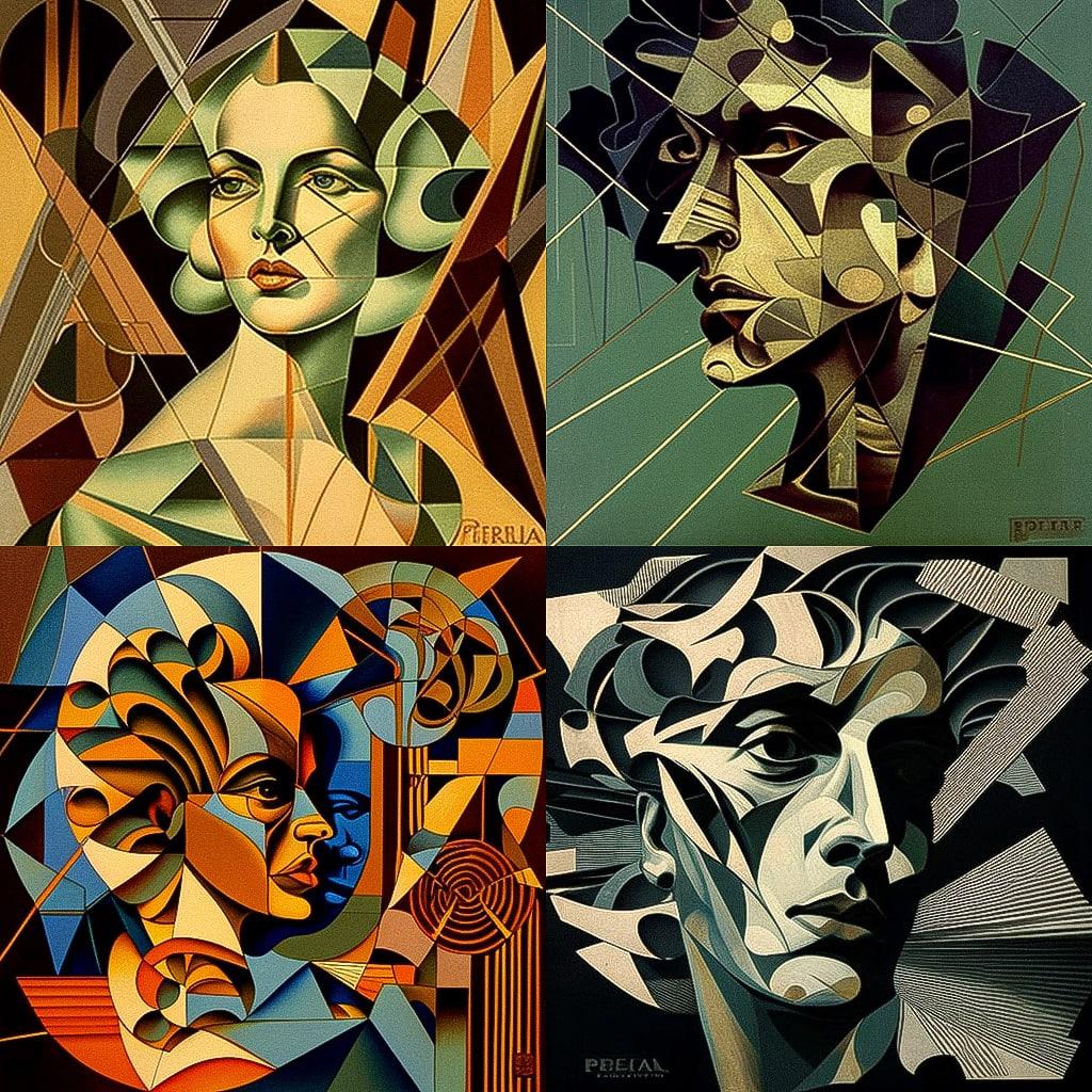 Francis Picabia style, Midjourney V4, render 1 of 4