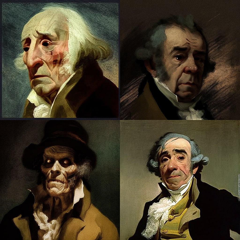 Francisco Goya style, Midjourney V4, render 1 of 4