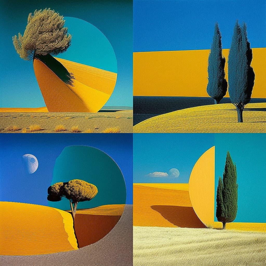Franco Fontana style, Midjourney V4, render 1 of 4