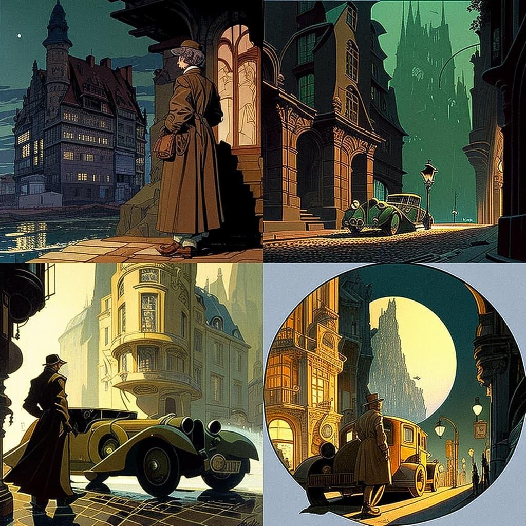 Francois Schuiten style, Midjourney V4, render 1 of 4