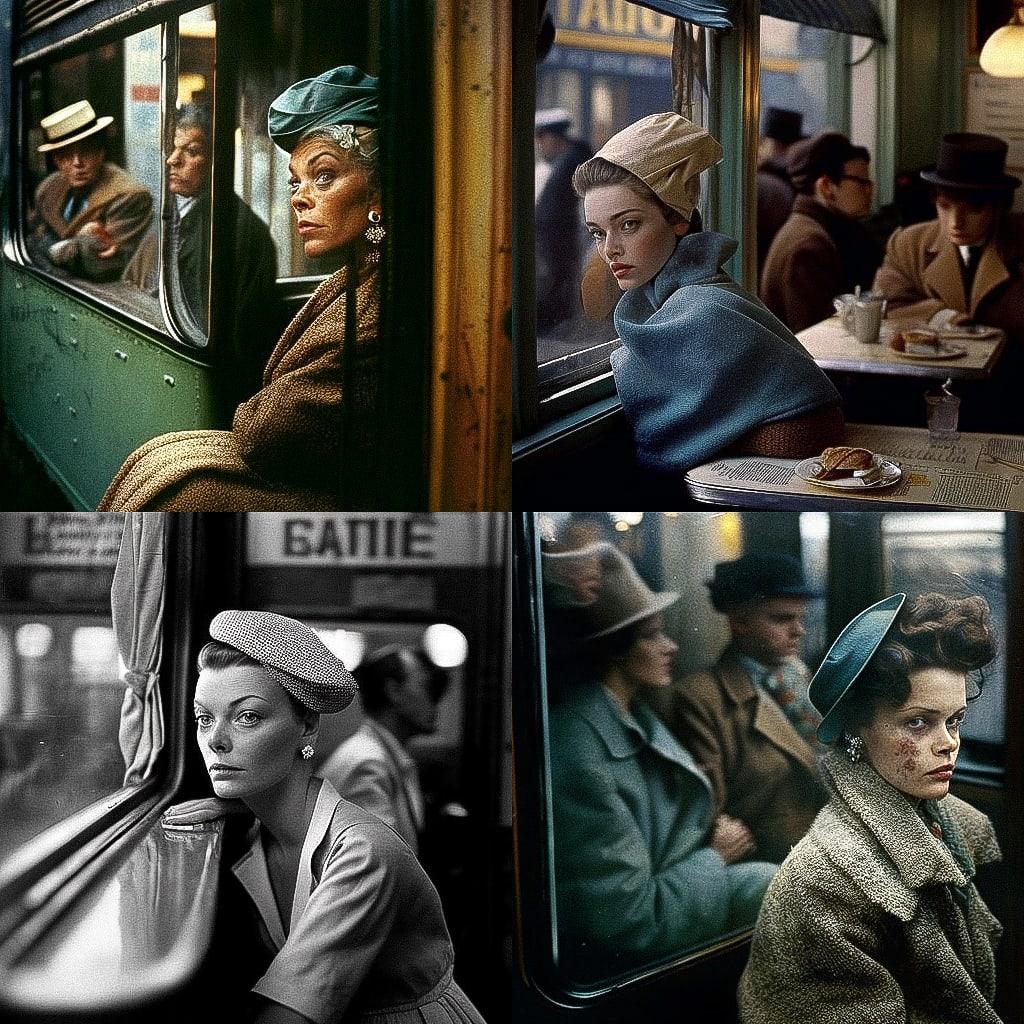 Frank Horvat style, Midjourney V4, render 1 of 4