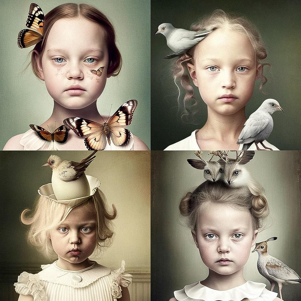 Frieke Janssens style, Midjourney V4, render 1 of 4