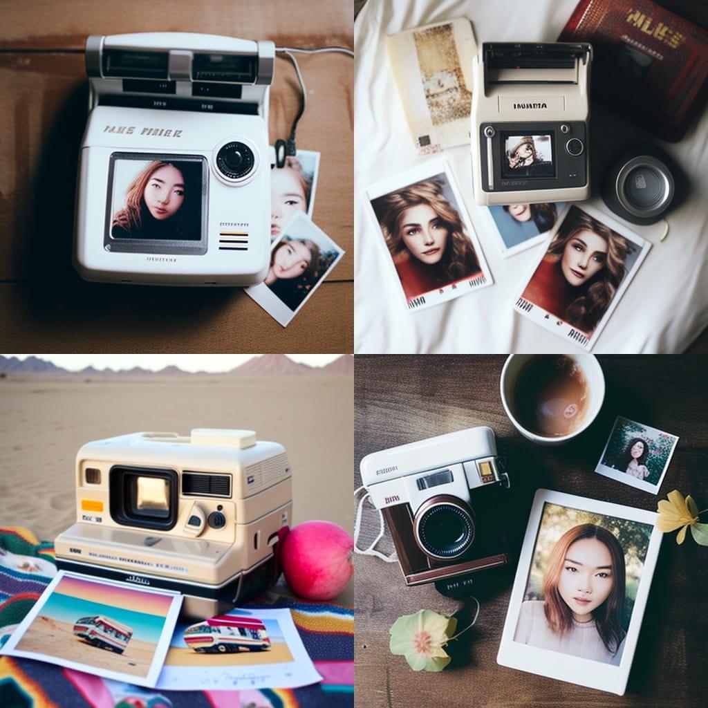 Fujifilm instax style, Midjourney V4, render 1 of 4