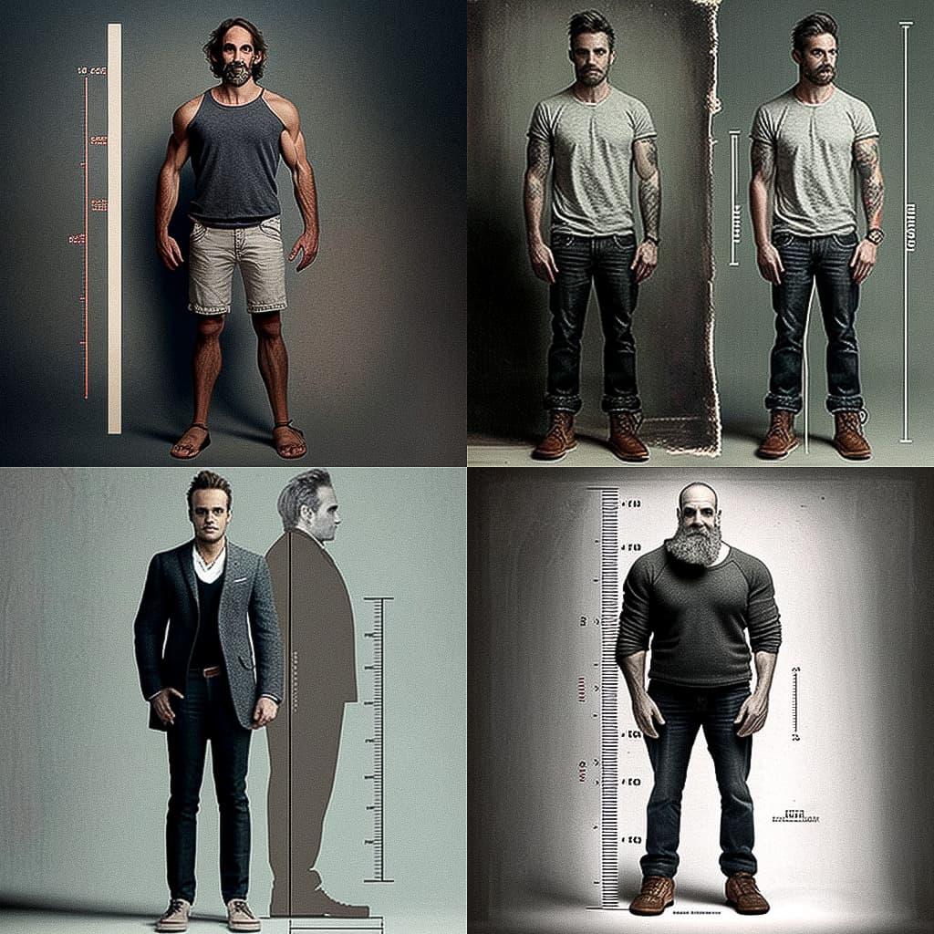 Full body height portrait style, Midjourney V4, render 1 of 4