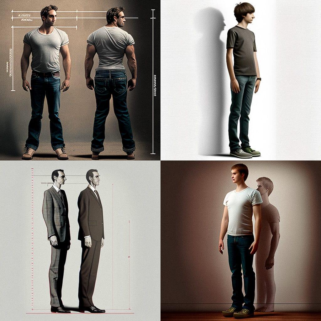 Full body-height view style, Midjourney V4, render 1 of 4