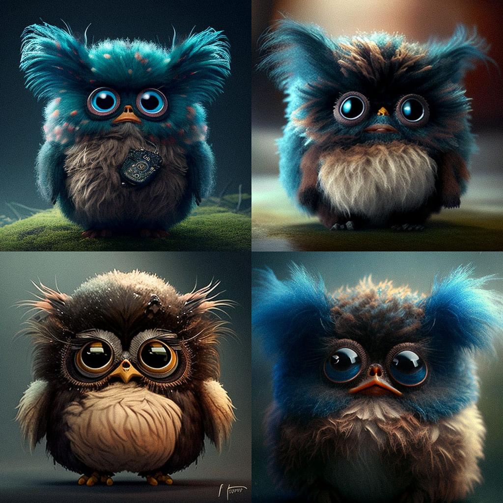 Furby style, Midjourney V4, render 1 of 4