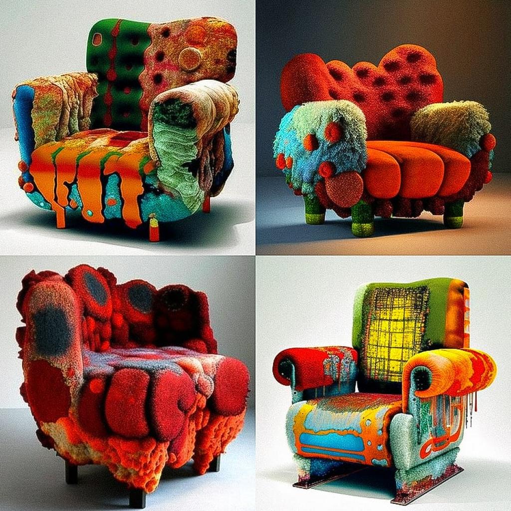 Gaetano Pesce style, Midjourney V4, render 1 of 4