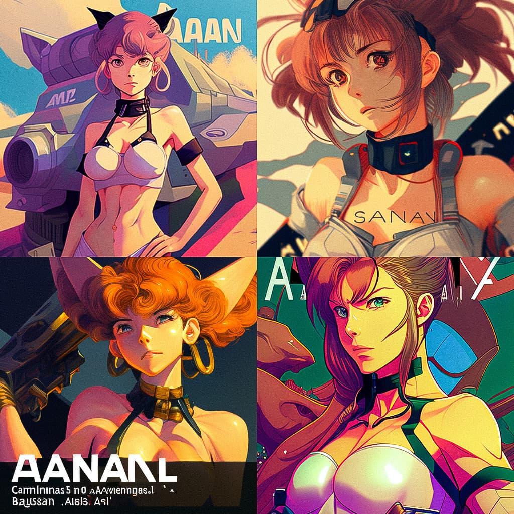 Gainax style, Midjourney V4, render 1 of 4