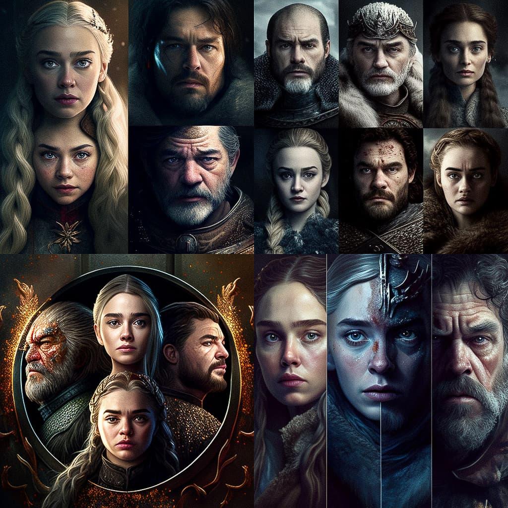 Game of Thrones style, Midjourney V4, render 1 of 4
