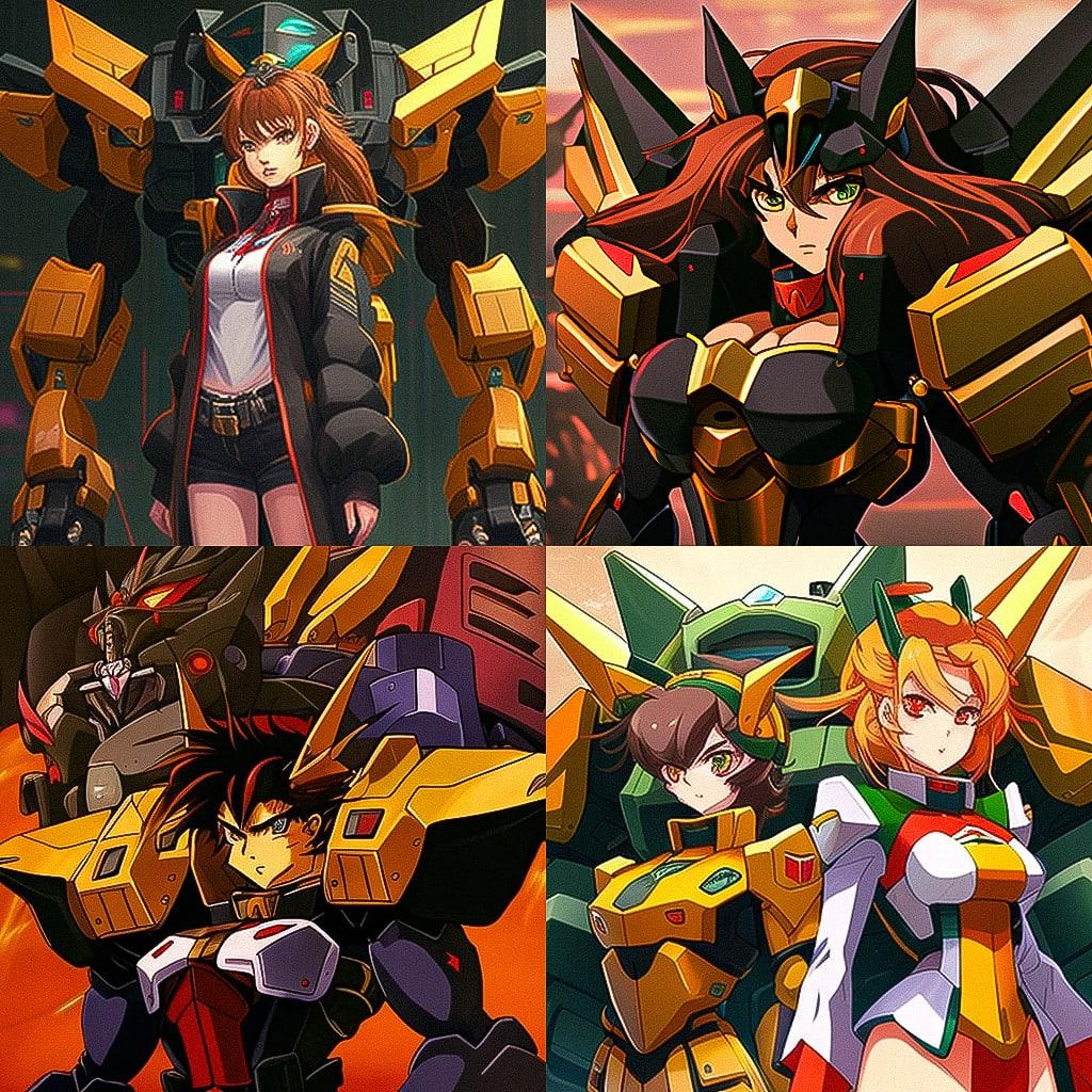 GaoGaiGar style, Midjourney V4, render 1 of 4