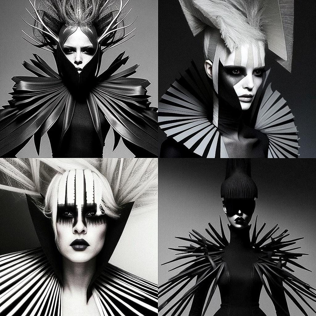 Gareth Pugh style, Midjourney V4, render 1 of 4