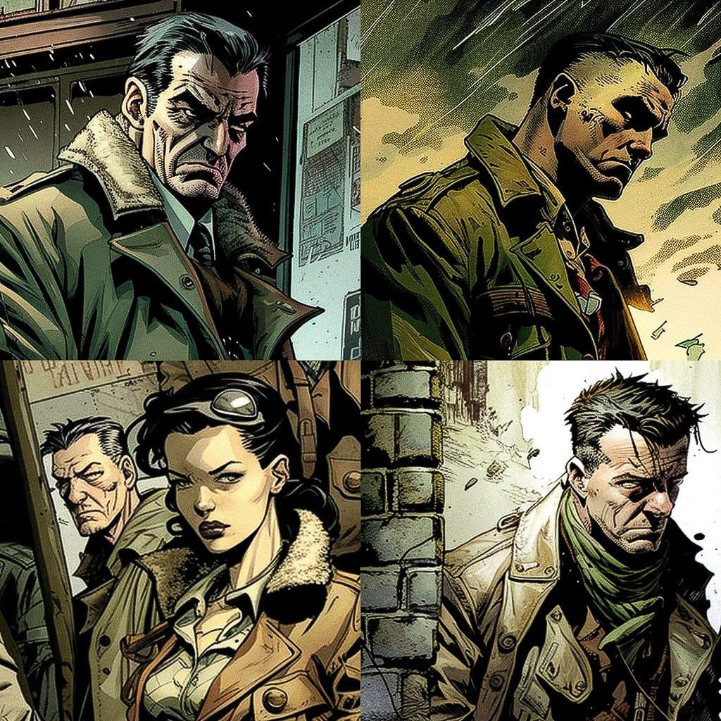 Garth Ennis style, Midjourney V4, render 1 of 4