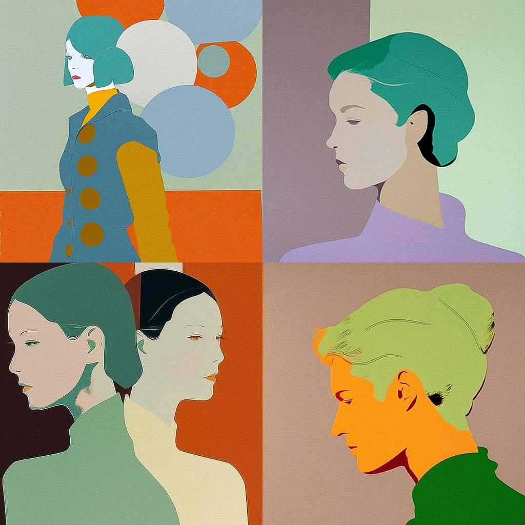 Gary Hume style, Midjourney V4, render 1 of 4