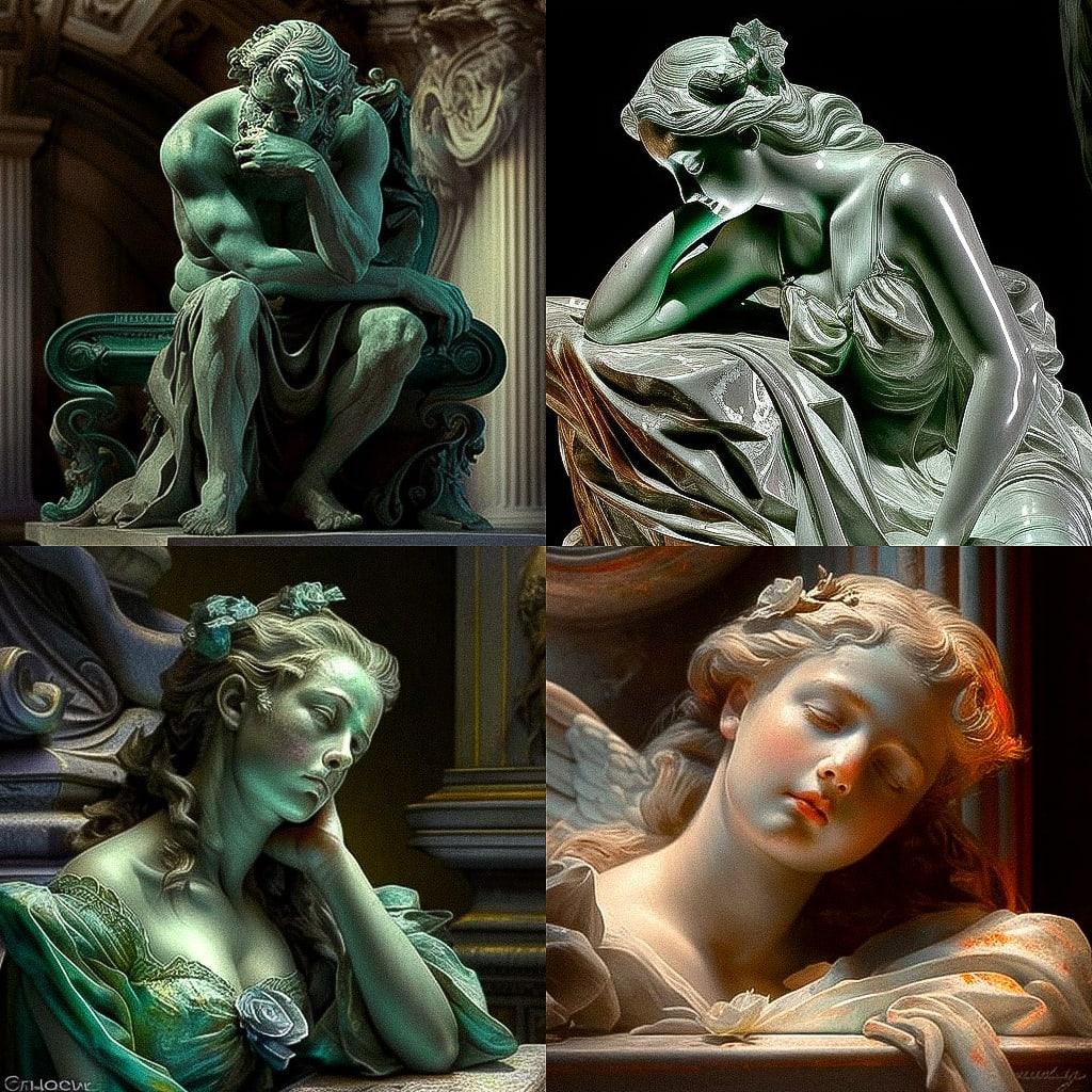 Gaston Lachaise style, Midjourney V4, render 1 of 4