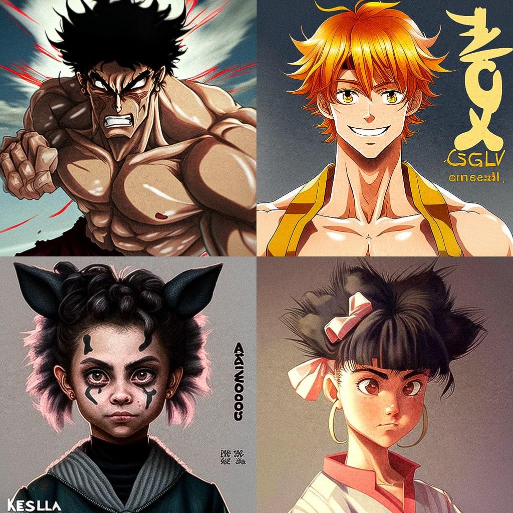 Gekiga anime style style, Midjourney V4, render 1 of 4