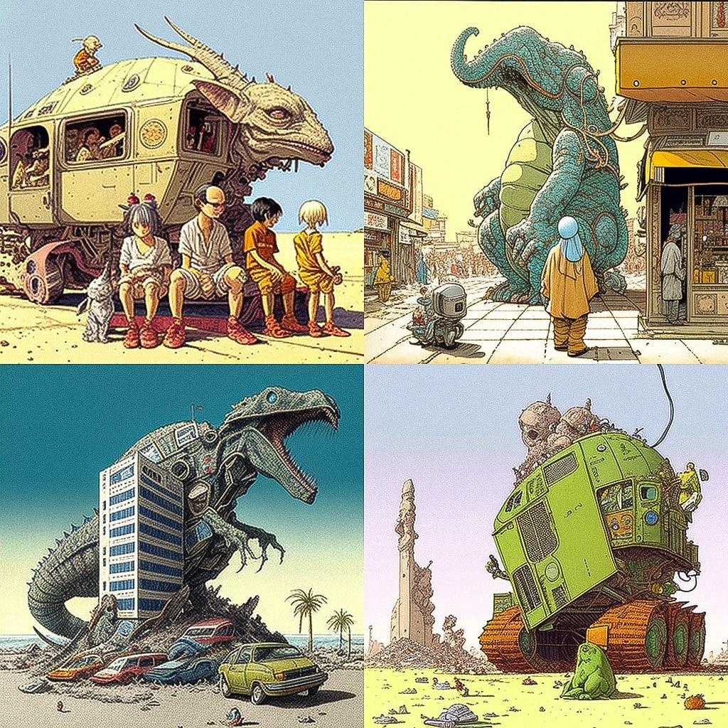 Geof Darrow style, Midjourney V4, render 1 of 4