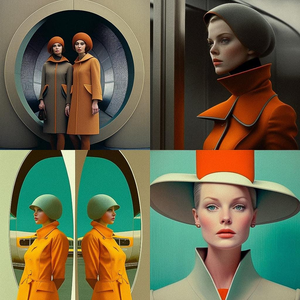 Geoffrey Beene style, Midjourney V4, render 1 of 4