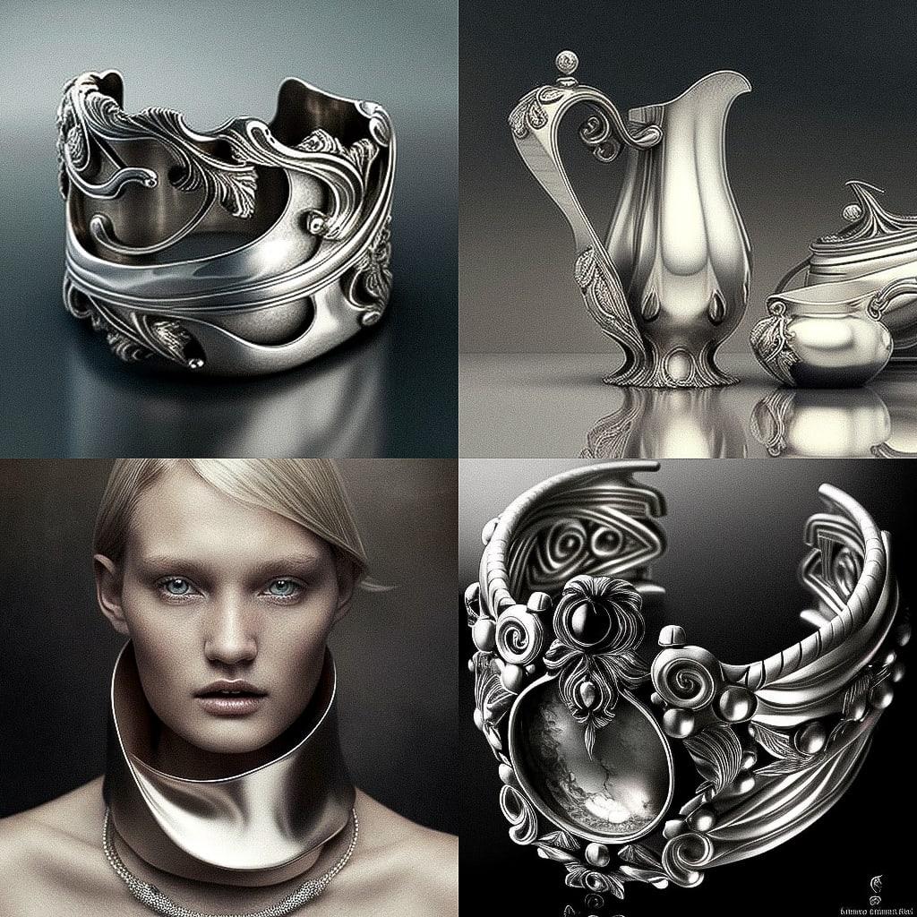 Georg Jensen style, Midjourney V4, render 1 of 4