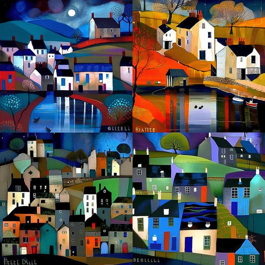 George Birrell style, Midjourney V4, render 1 of 4