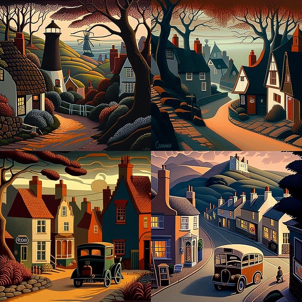 George Callaghan style, Midjourney V4, render 1 of 4