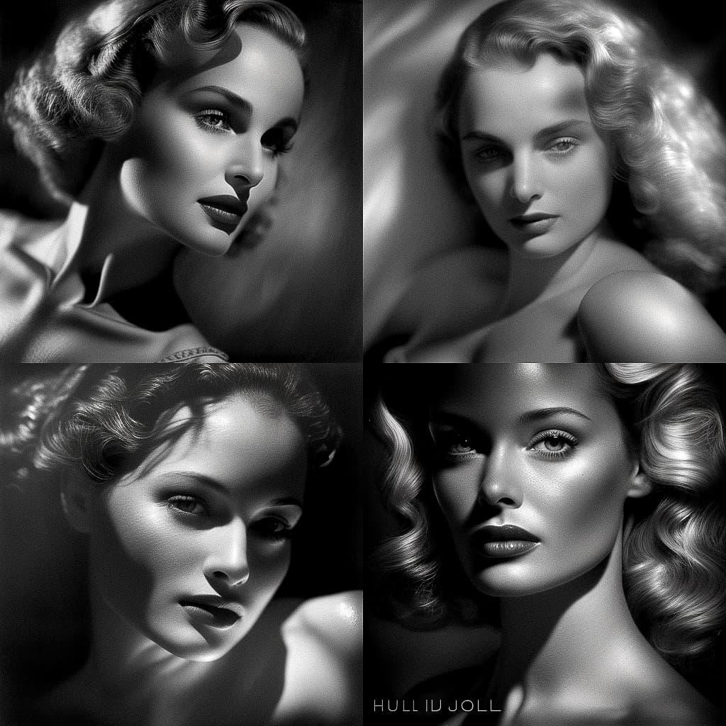 George Hurrell style, Midjourney V4, render 1 of 4