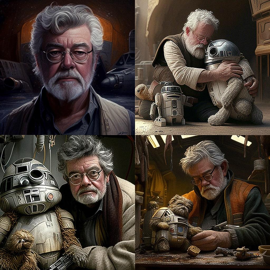 George Lucas style, Midjourney V4, render 1 of 4