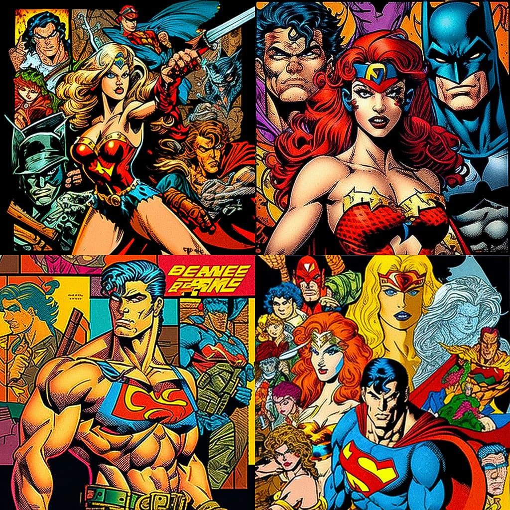 George Perez style, Midjourney V4, render 1 of 4