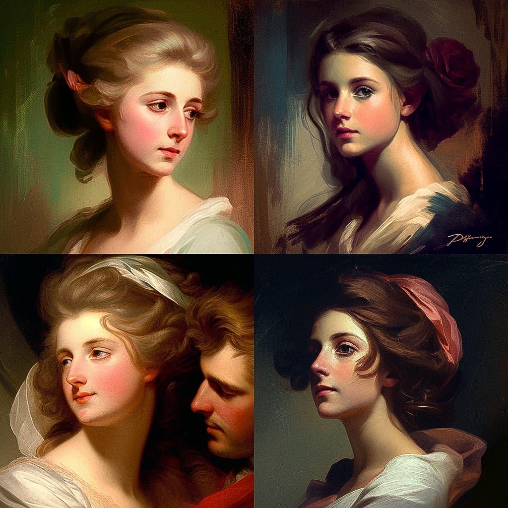 George Romney style, Midjourney V4, render 1 of 4