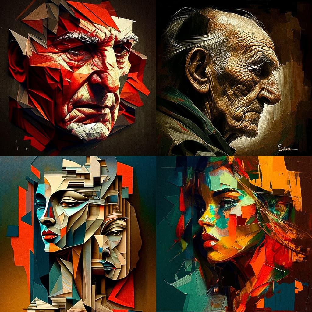 George Stefanescu style, Midjourney V4, render 1 of 4