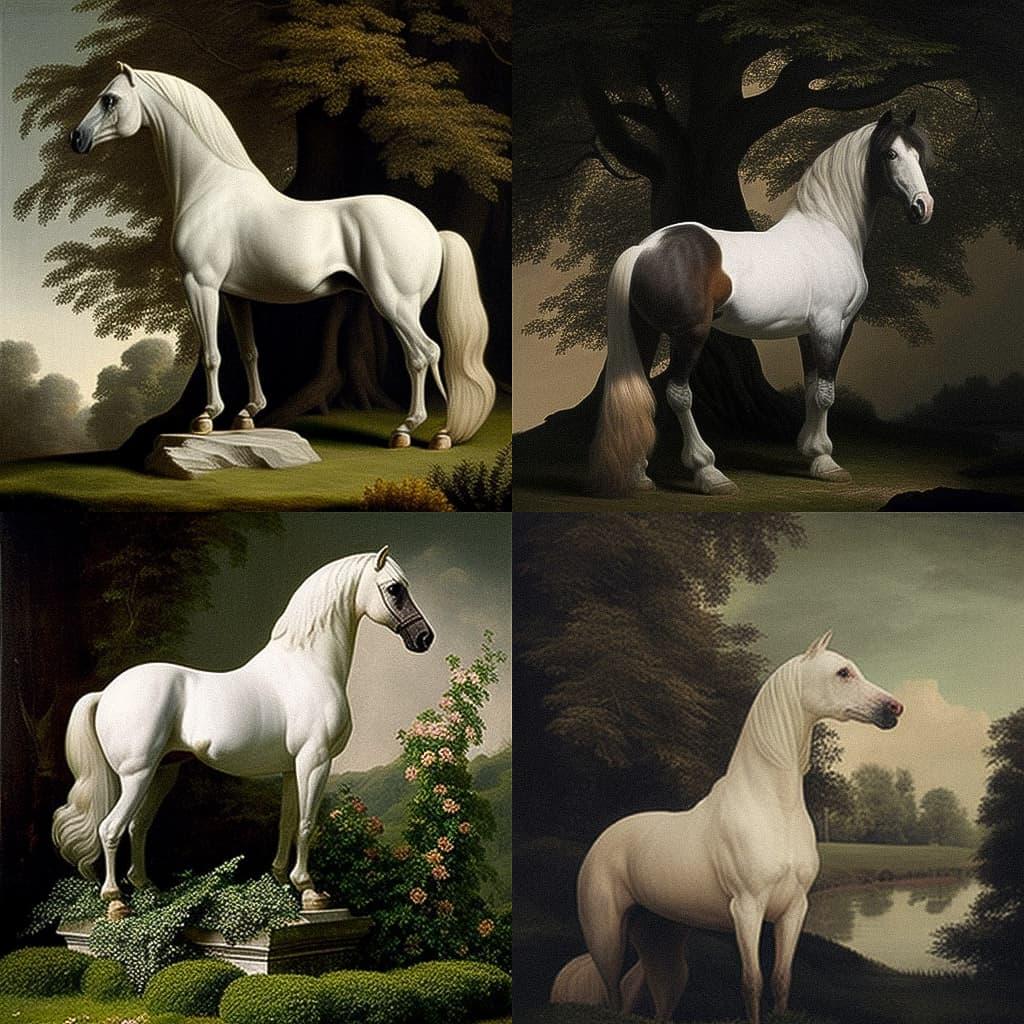 George Stubbs style, Midjourney V4, render 1 of 4