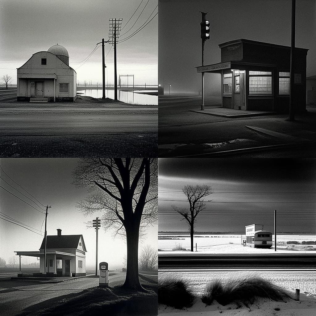 George Tice style, Midjourney V4, render 1 of 4