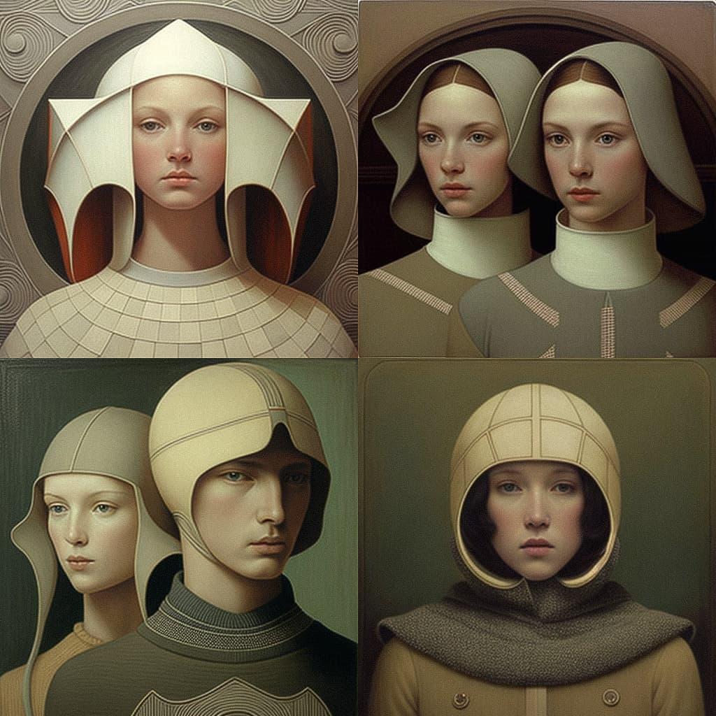 George Underwood style, Midjourney V4, render 1 of 4