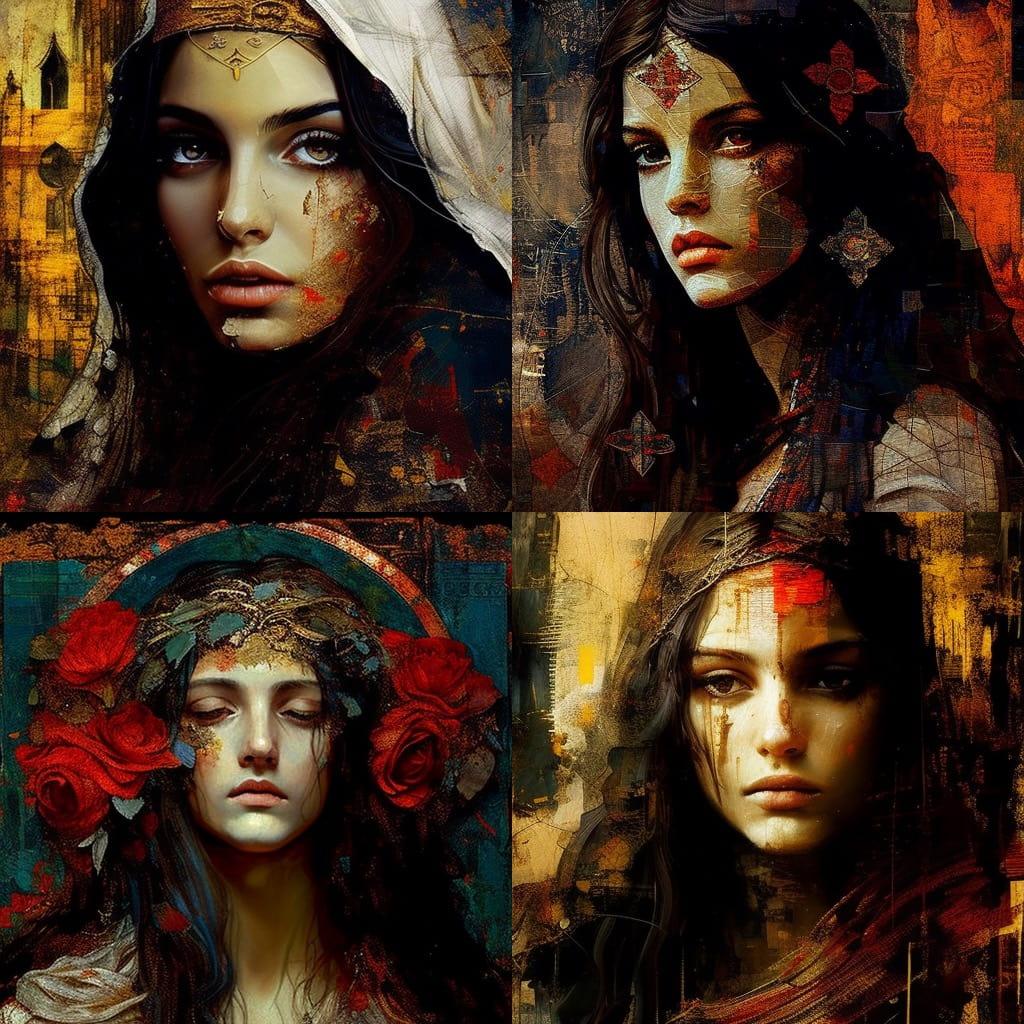 George Yepes style, Midjourney V4, render 1 of 4