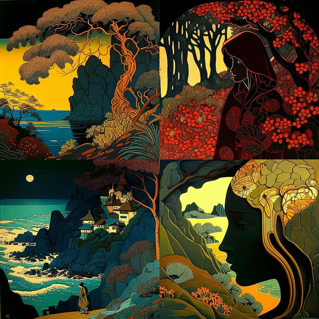 Georges Lacombe style, Midjourney V4, render 1 of 4