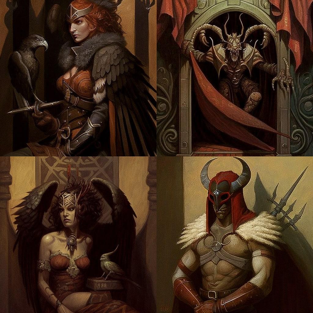 Gerald Brom style, Midjourney V4, render 1 of 4