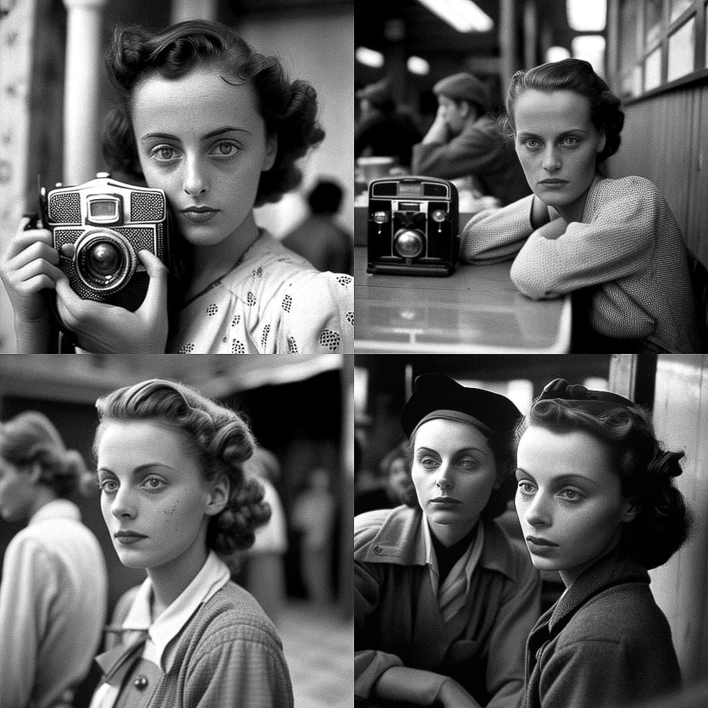 Gerda Taro style, Midjourney V4, render 1 of 4