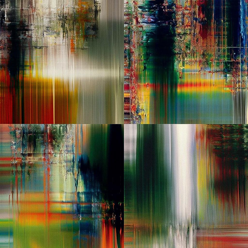 Gerhard Richter style, Midjourney V4, render 1 of 4