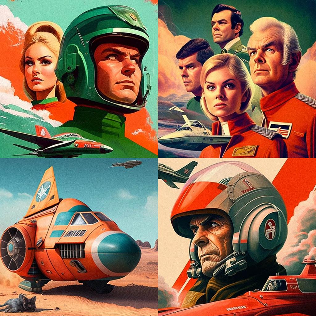 Gerry Anderson style, Midjourney V4, render 1 of 4