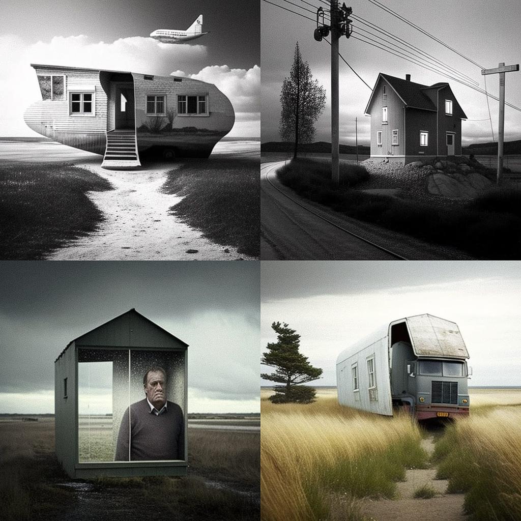 Gerry Johansson style, Midjourney V4, render 1 of 4