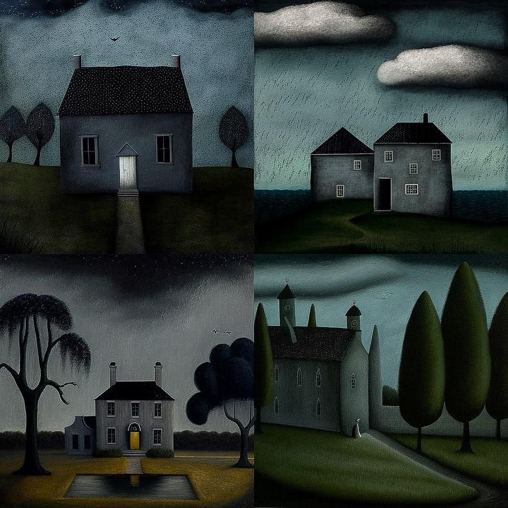Gertrude Abercrombie style, Midjourney V4, render 1 of 4