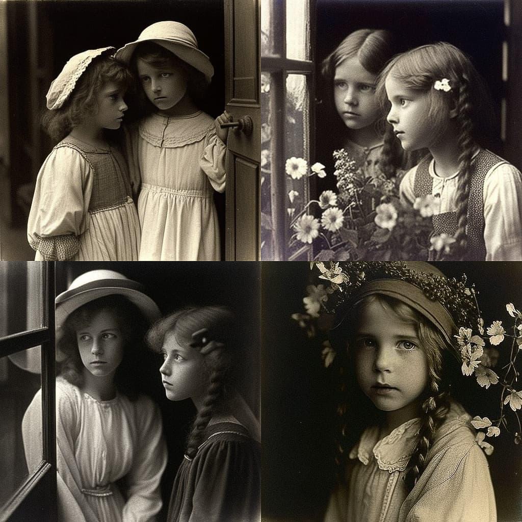 Gertrude Kasebier style, Midjourney V4, render 1 of 4