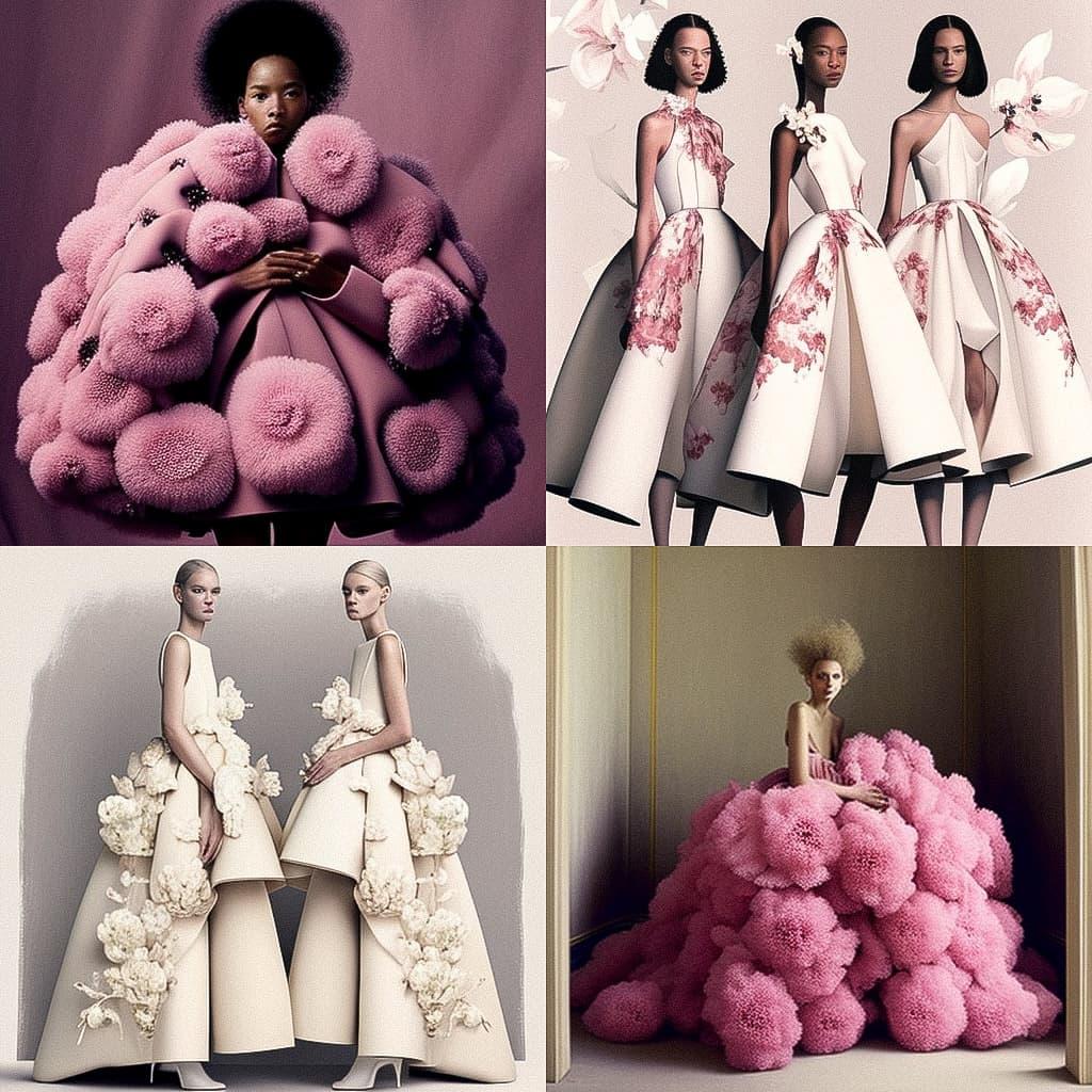 Giambattista Valli style, Midjourney V4, render 1 of 4